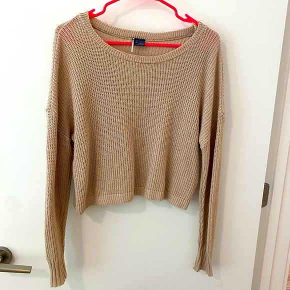 Urban Outfitters Sweaters - Tan urban outfitters cropped sweater
